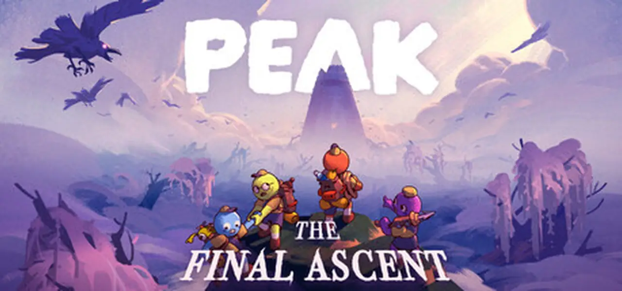 Official PEAK Final Ascent key art showing climbers below the PEAK title