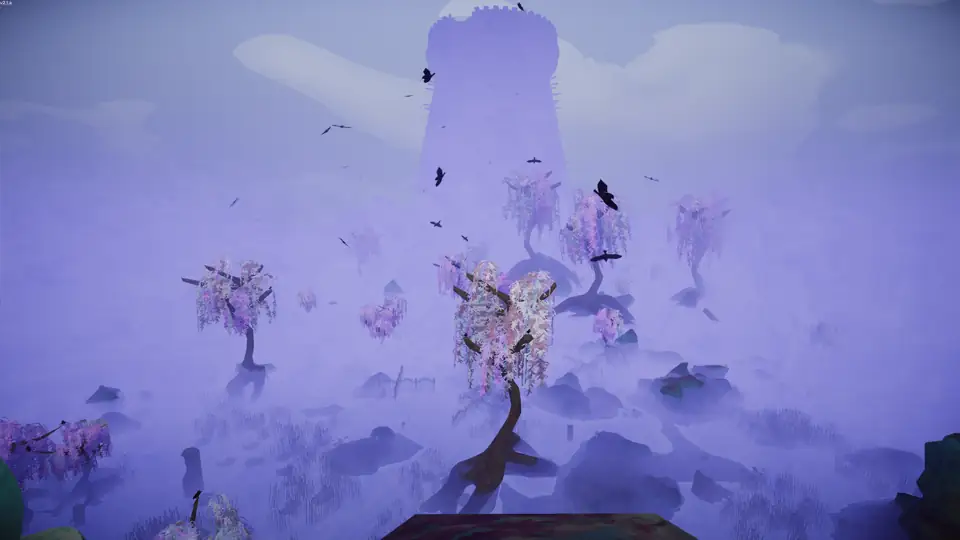Official PEAK screenshot showing a shadowed Gloom route with the summit terrain in view